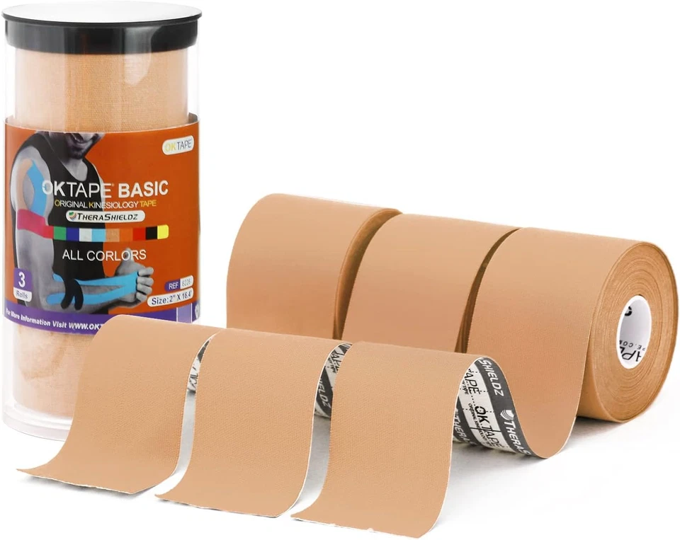 3 Pack Kinesiology Tape Pro Athletic Sports. Knee, Ankle, Muscle, Kinetic Sport - Image 1 of 4