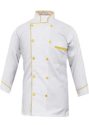 Doublebreasted Jacket Men Chef Coat Long Sleeve Kitchen Uniform Cook Shirt CAWR1 - Image 1 of 4