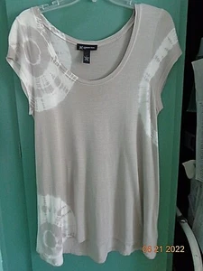 INC-International Concepts graues Batik T-Shirt/Tunika Petite Large - Bild 1 von 8