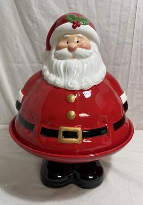 Bandeja para galletas de Navidad de vacaciones de Santa nueva en caja. Bandeja para galletas de Navidad de Papá Noel. Foto 1 de 4