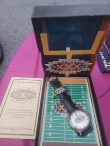 1995 Super Bowl XXX 30 Watch NIB w/cert Dallas Cowboys vs Pittsburgh Steelers - Picture 1 of 3