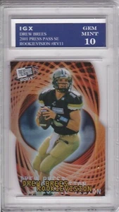 DREW BREES ROOKIE CARD 2001 Football RARE $$ RC Saints GRADED GEM MINT 10 - Picture 1 of 1