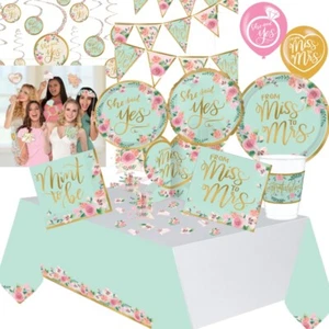Mint Bridal Shower Party Supplies Decorations Banner Tableware Balloons - Picture 1 of 8