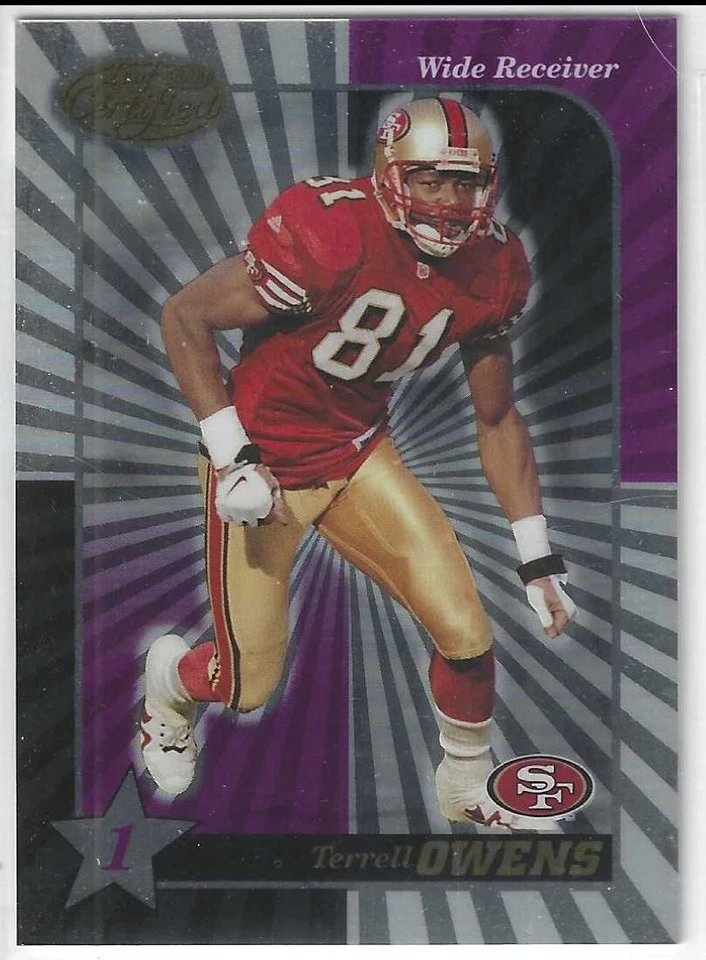 2000 Leaf Certified #80 Terrell Owens San Francisco 49ers Chatanooga HOF - Image 1 of 1