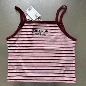 H&M Stranger Things Girls Top Size 16 Pink Tank - Picture 1 of 3