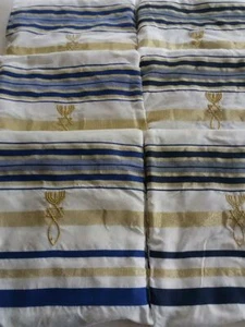 6 messianische Tallit Gebetstücher schwarz & gold + Tasche Christian aus Heiligem Land Posten - Bild 1 von 2