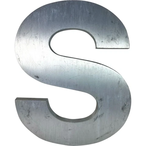 Vintage American Spanjer Brothers Aluminum Letter S Building Sign c. 1950 Cover
