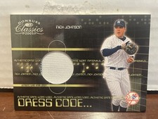 2003 Donruss Classics Dress Code /425 Nick Johnson Yankees Game Used Jersey 3016