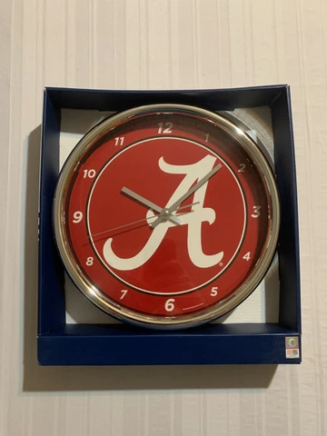 Alabama Crimson Tide NCAA Round 12" Chrome Clock Wincraft Cover