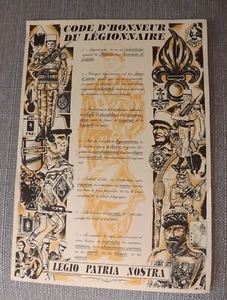 French Foreign Legion certificate . 2REP, 1RE and 1REC Code D'Honneur A4 - Picture 1 of 1