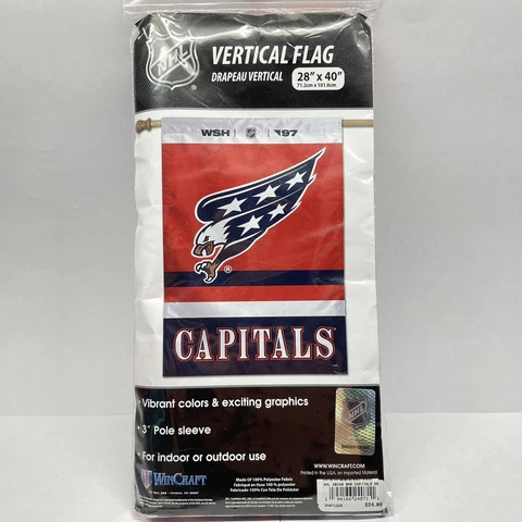 Washington Capitals Flag Classic Retro Logo House Banner NHL Vertical Throwback Cover