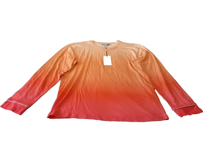 Camisa para dormir Something azul marino naranja/rosa ombre Charlotte talla mediana Foto 1 de 2
