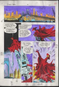 ROBIN ANNUAL #1 PG 20 ANARCHY ULTIMATUM COLOR COMIC PRODUCTION ART SIGNED w/COA - Picture 1 of 1
