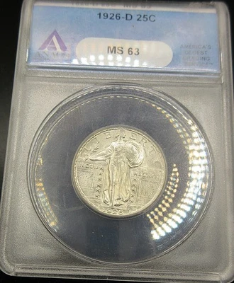 1926-D Standing Liberty Quarter ANACS MS63 - Image 1 of 2