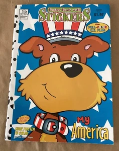 My America Poster Book with stickers 2001 paperback book Dalmatian Press vtg - Bild 1 von 7