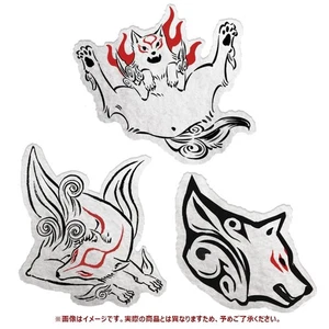 Okami Special Collection Amaterasu Fluffy Stickers Set E-Capcom JapanOfficialNEW - Picture 1 of 6