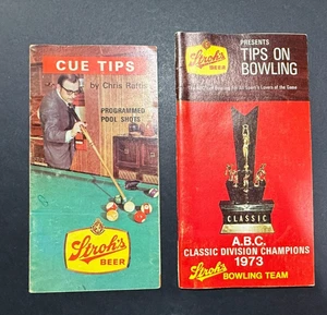 1970's Stroh's Beer "Cue Tips & Tips on Bowling" Booklets - Picture 1 of 11