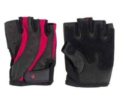 New Harbinger Women’s Pro Exercise Workout Real Leather Gloves - Size M Red - Image 1 of 2
