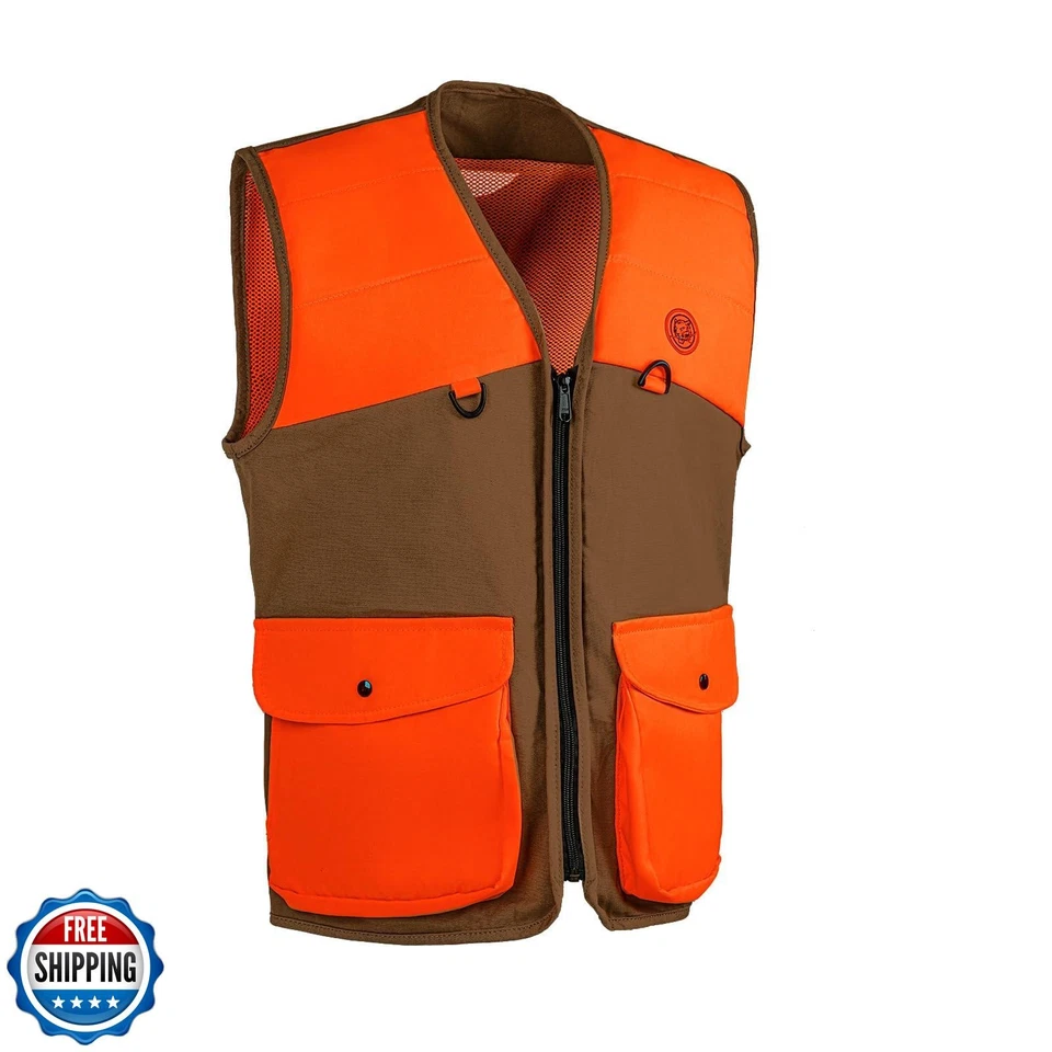 TKLoop Upland Hunting Vest with Multi Pockets Brown/Orange Upland Game Field  - Image 1 of 4