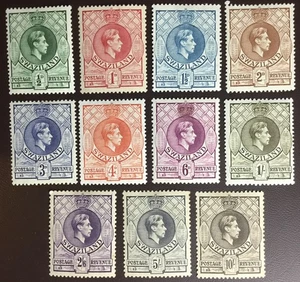 Swasiland 1938 Definitives Set Perf 13,5x13 SG28/38 Gum Tone MH - Bild 1 von 1