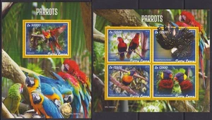 GS0862 2019 SIERRA LEONE PARROTS BIRDS FAUNA #11282-85+BL1751 MNH - Picture 1 of 1