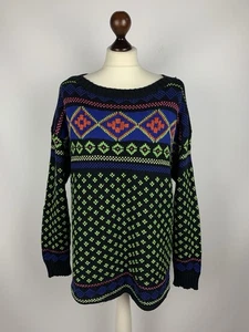 Vintage LRL Lauren Ralph Lauren Fair Isle Knit Sweater Women’s Size L Multicolor - Picture 1 of 24