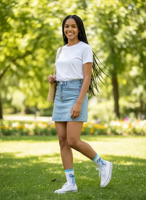 Lindos calcetines informales con lazo para mujer Foto 1 de 4