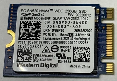 Western Digital SDAPTUW-256G-1012 SN520 256GB M.2 SATA SSD - Image 1 of 2