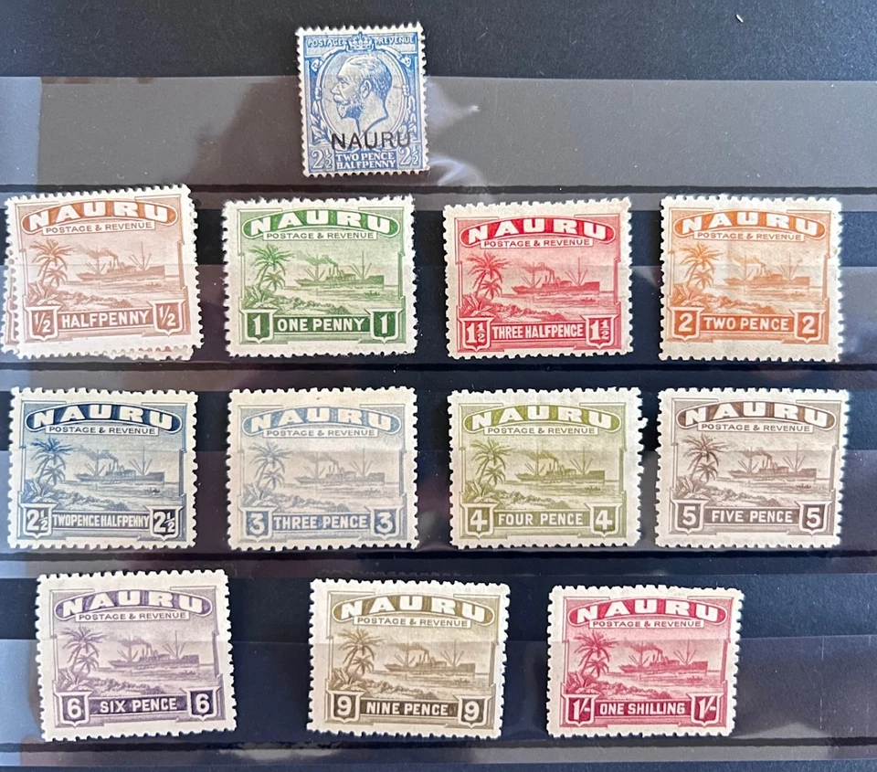 Nauru 1923-1934 Freighter incomplete set mint hinged - Image 1 of 1