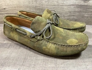 Johnnie-O Camo Driving Shoes Loafers 24620 Suede Leather Mens Size 10.5 M - Picture 1 of 14