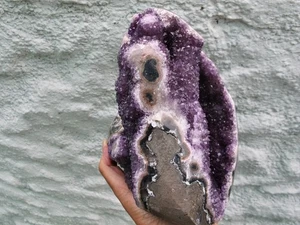 Amethyst Kristall Höhle Quarz Heilung halbpoliert natürlich lila 3,1 KIlo - Bild 1 von 24