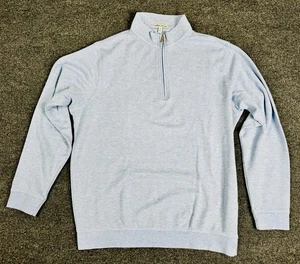 Peter Millar Mens 1/4 Zip Shirt Pullover Blue Long Sleeve Casual Medium EUC - Picture 1 of 10