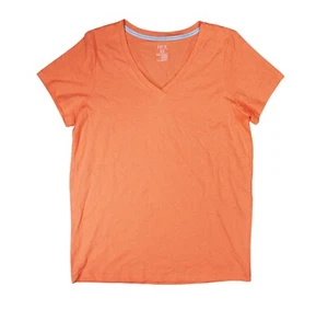 HUE Sleepwear Solid Color Short Sleeve V-Neck Women's Pajama T-Shirt Top NWT - Picture 1 of 1
