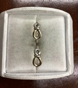 Pandora Sterling Silver Infinity Knot Hoop Earrings - Picture 1 of 5