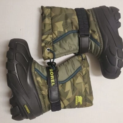 SOREL Flurry Print Camo Winter Snow Hiker Green Boots 12 - Image 1 of 4