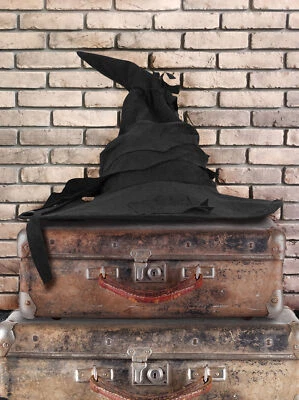 ILOVEFANCYDRESS BLACK WIZARD WITCH HAT HALLOWEEN FANCY DRESS SORTING BOOK CHARACTER ACCESSORY