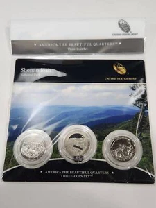 2014 Shenandoah America The Beautiful 3-Coin Quarter Set - Picture 1 of 2