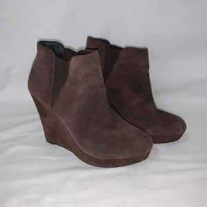 Jessica Simpson Cavanah Damen-Wildlederstiefel mit Keilabsatz braun Größe 7,5 - Bild 1 von 7