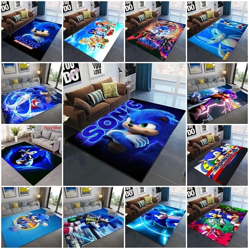 Sonic The Hedgehog Non-Slip Home Rugs Bedroom Floor Room Mat Carpets Doormat UK - Image 1 of 1