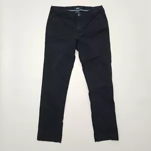 AERO Black Casual Slim Straight Cotton Blend Pants Men's Size 30X30 - Picture 1 of 7