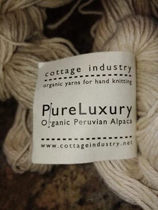 2 matassine filato di alpaca peruviano marrone superfine biologico puro lusso Cottage Industry - Foto 1 di 4