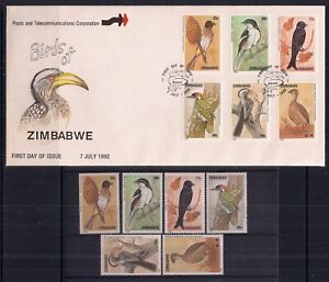 ZIMBABWE-QEII 1992 BIRDS OF ZIMBABWE  F.D.C.PLUS SET OF 6 UN/MINT.SG 832-837.