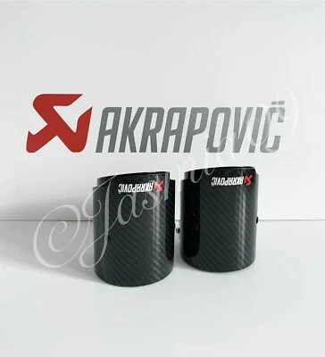 60MM AKRAPOVIC 3.5" CARBON EXHAUST TIPS M135i M140i M235i M240i 340 435 440i F56 - Image 1 of 4
