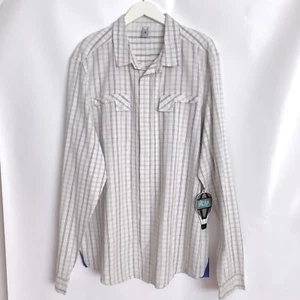 HOT AIR Shirt Button Down XXL 2XL Long Sleeve Aerial Research White Plaid $85 - Picture 1 of 8