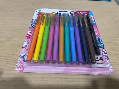  Paper Mate Flair Candy Pop Felt-Tip 0.7mm Medium 24 Piece Pen Marker Set  - Изображение 1 из 4