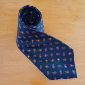 Lauren Ralph Lauren Men's Black Purple Small Paisley Necktie