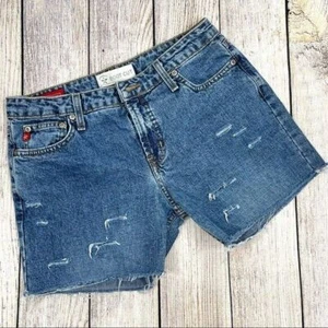 Pantalones cortos de jean de corte azul alterado de Arizona talla 7 - Imagen 1 de 7