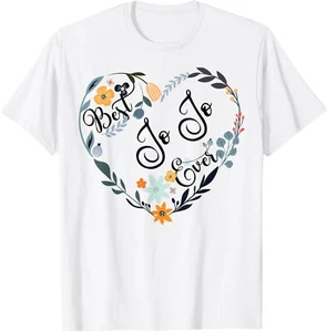Best JoJo Ever Heart Flower Blessed Grandma Mother's Day T-Shirt Hoodie - Picture 1 of 12