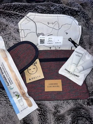 Cute Delta Gift Baggie Pouch Makeup Bag With All Kinds Of Goodies! Travel Bag - Image 1 of 4