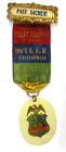 c. 1905 IORM INDIANA Improved Order of Red Men BADGE pinback w/hanger ^